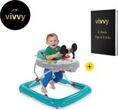 Loopwagen Baby Verstelbaar - Loopstoel Baby Met Speelgoed - Baby Looptrainer Met Wasbaar Kussen - 100% Tevredenheidsgarantie - Mickey Editie - Met Lichtjes en Muziek