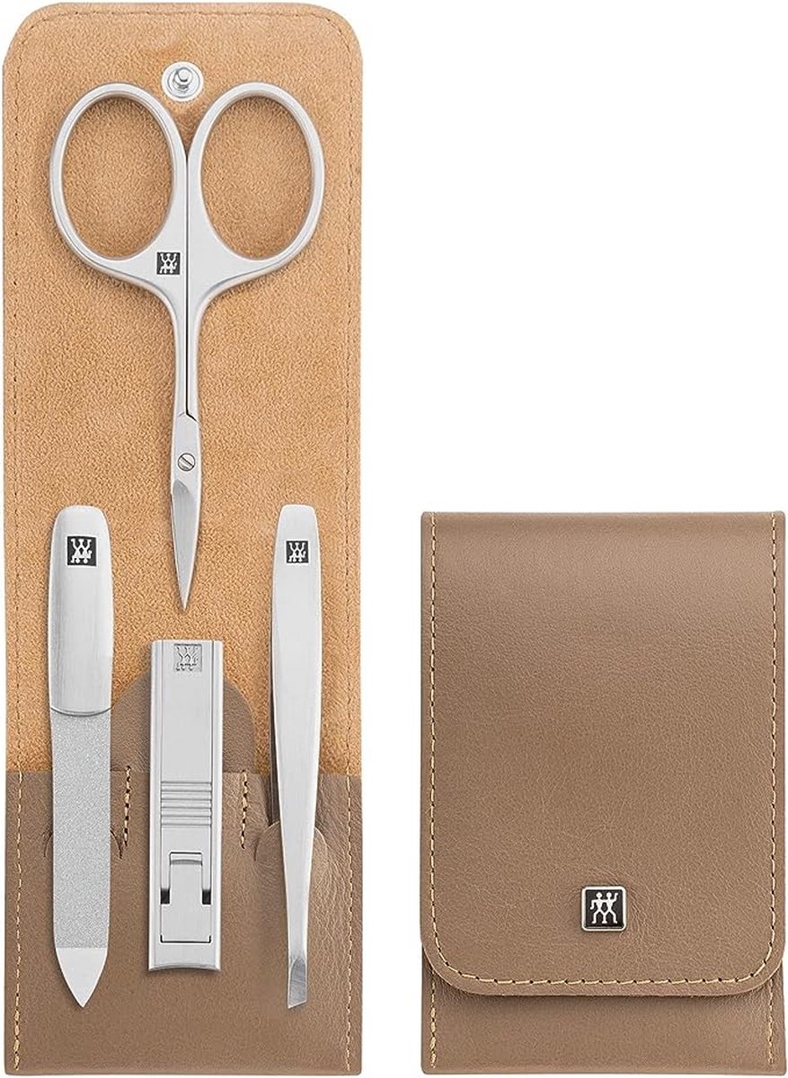 Kalfleren Pocket Twinox Manicure 4-Delige Set, Taupe