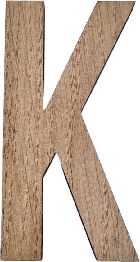 Lettre en bois K - 10 cm de haut