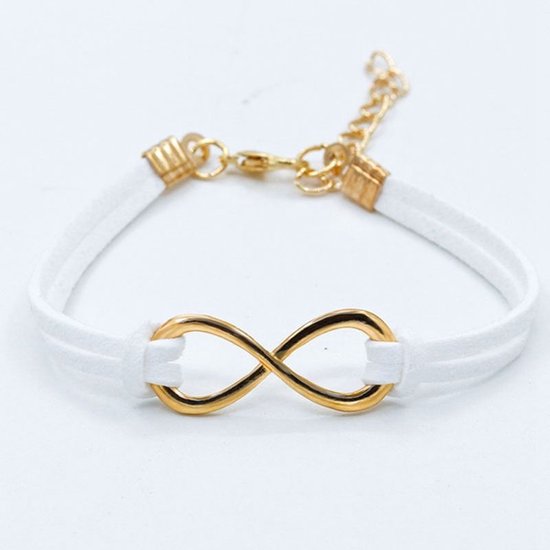 Lumici® | Infinity Armband - Oneindig - Oneindige Armband - Bracelet - Touw - Rope - Lucky 8 - Cadeau Voor Vrouwen - Moederdag Cadeau - Valentijn - Liefde - Verrassing - Zwart & Wit