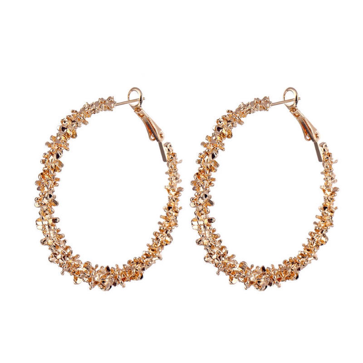 Lumici® | Glamour Earrings - Shiny - Oorbellen - Trendy - Glitter - Rondje - Oorbellen - Oorknopje - Cadeau Voor Vrouwen - Moederdag Cadeau - Valentijn - Liefde - Verrassing - Goud, Zilver