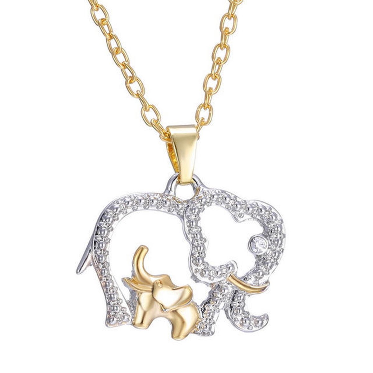 Lumici® | Elephant Necklace - Olifanten Ketting - Dieren - Safari - Afrika - Sahara - Big Five -Big 5 - Vakantie - Olifantjes - Cadeau Voor Vrouwen - Moederdag Cadeau - Valentijn - Liefde - Verrassing -
