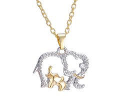 Lumici® | Elephant Necklace - Olifanten Ketting - Dieren - Safari - Afrika - Sahara - Big Five -Big 5 - Vakantie - Olifantjes - Cadeau Voor Vrouwen - Moederdag Cadeau - Valentijn - Liefde - Verrassing -