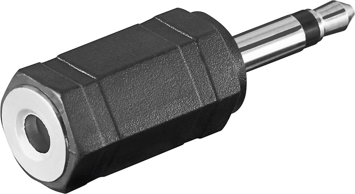 Goobay 11117 adapter 3.5 mm 3,5 mm Zwart