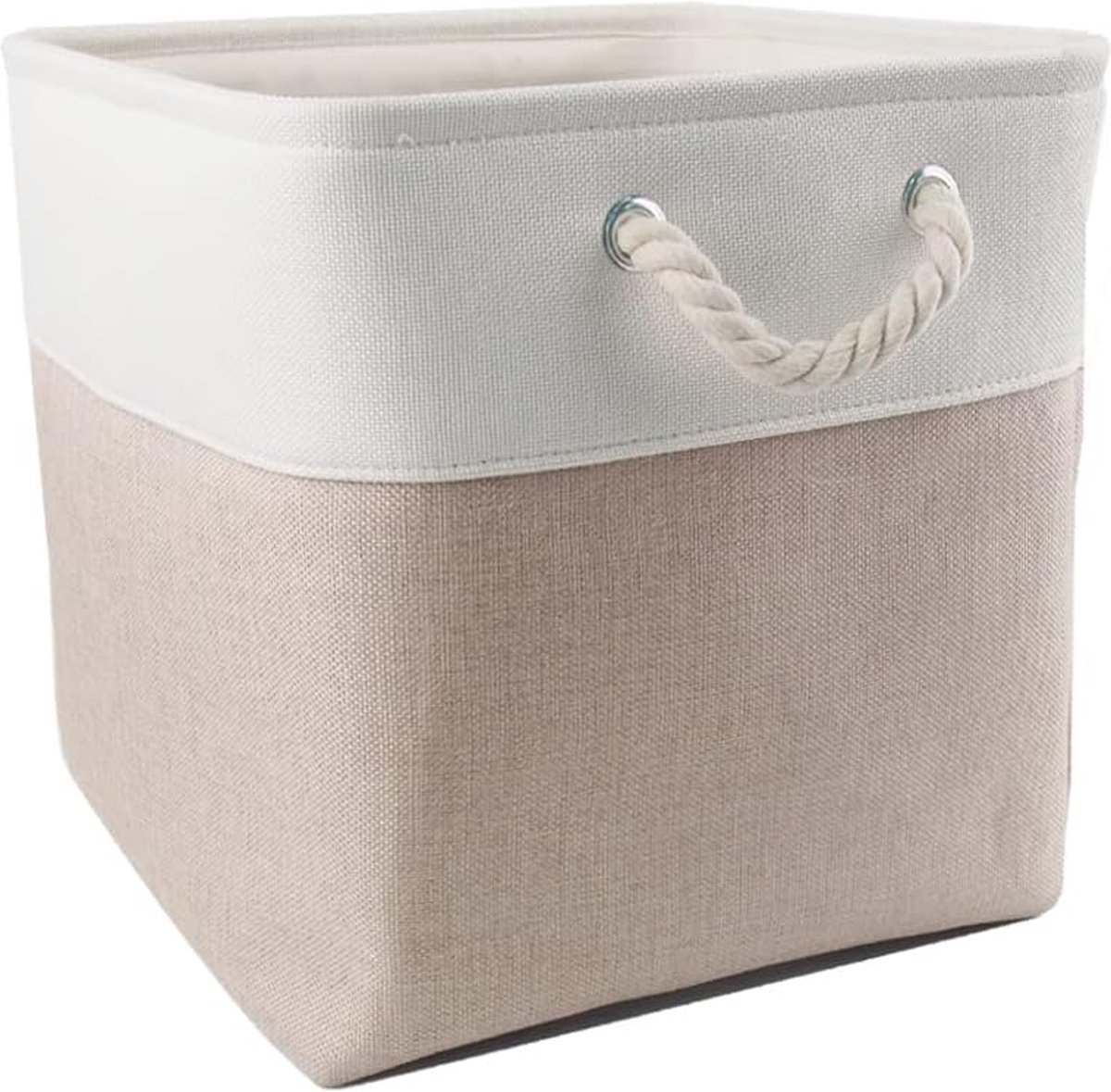 Boîte de rangement en tissu, panier de rangement Karki crème