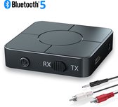 MM Brands Bluetooth Transmitter & Receiver 2 in 1 - BT 5.0 - 3.5MM AUX / RCA - Bluetooth Zender - Bluetooth Ontvanger - Bluetooth Transmitter - Bluetooth Receiver