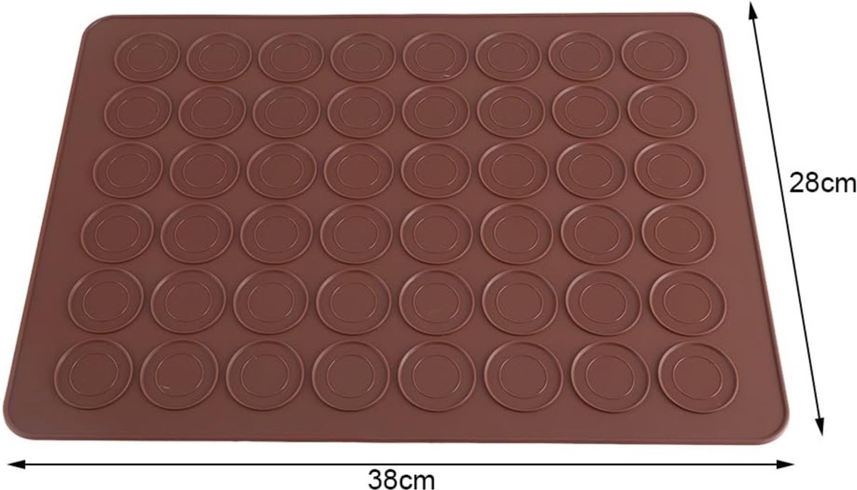 Techchii 2 stuks Macarons bakmat, siliconen macarons bakset 48 gaten