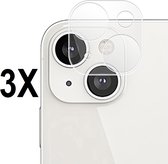 Screenz® - Camera lens protector geschikt voor iPhone 15 / 15 Plus - Screenprotector - Beschermglas - Glasplaatje geschikt voor iPhone 15 / iPhone 15 Plus - 3 stuks
