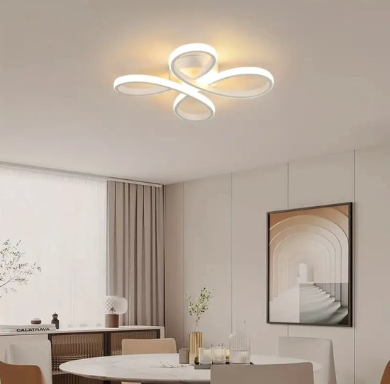 Lampe de plafond Curls - Lampe d’allée ou de hall - Lampe de plafond moderne - Lampe LED - Wit - Lustre - Plafoniere