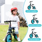Draisienne enfant - Vélo d'entraînement pour tout-petits débutants - Pour Garçons et Filles - 2 à 5 ans - Draisienne Kinder 4 en 1 - vélo avec pédales et roues d'entraînement - Blauw