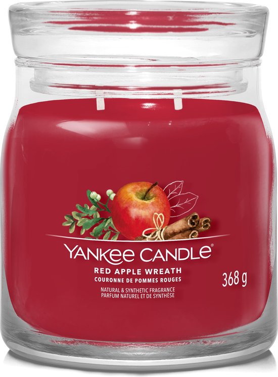 Yankee Candle Red Apple Wreath Signature Medium Jar bol