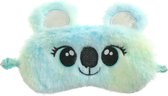 Masque de Couchage Enfant - Masque de Couchage Koala - Masque pour les Yeux Enfants - Vert Blauw
