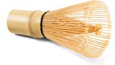 KiyoTea Matcha Klopper - Premium Matcha Whisk - Handgemaakt Sterker Bamboe - 100 borsteltjes - Hoogste Kwaliteit Bamboe
