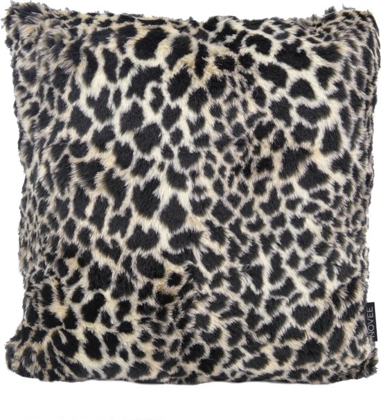 Sierkussen Hairy Leopard Cream | 45 x 45 cm | Polyester / Imitatiebont
