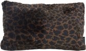 Hairy Leopard Brown Kussenhoes | 30 x 50 cm | Polyester / Imitatiebont