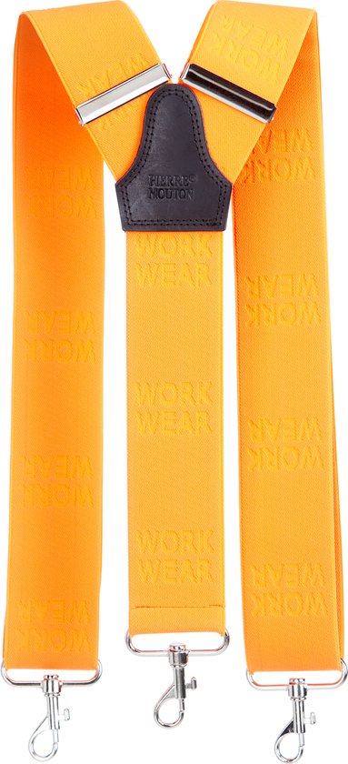 Pierre Mouton Work Wear Bretel - Bretels - Volwassenen - Heren - Oranje - 120cm - 3 Haken - M - L