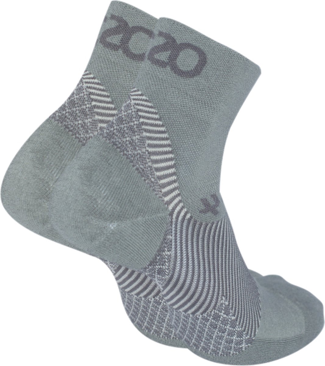 OS1st FS4 fasciitis plantaris korte compressie sokken merinowol maat M (37.5-43) – grijs – hielspoor – vermoeide voeten – pijn onder de voetboog – hielpijn – temperatuurregulerend – ademend – vochtregulerend – compressie – naadloos – antibacterieel