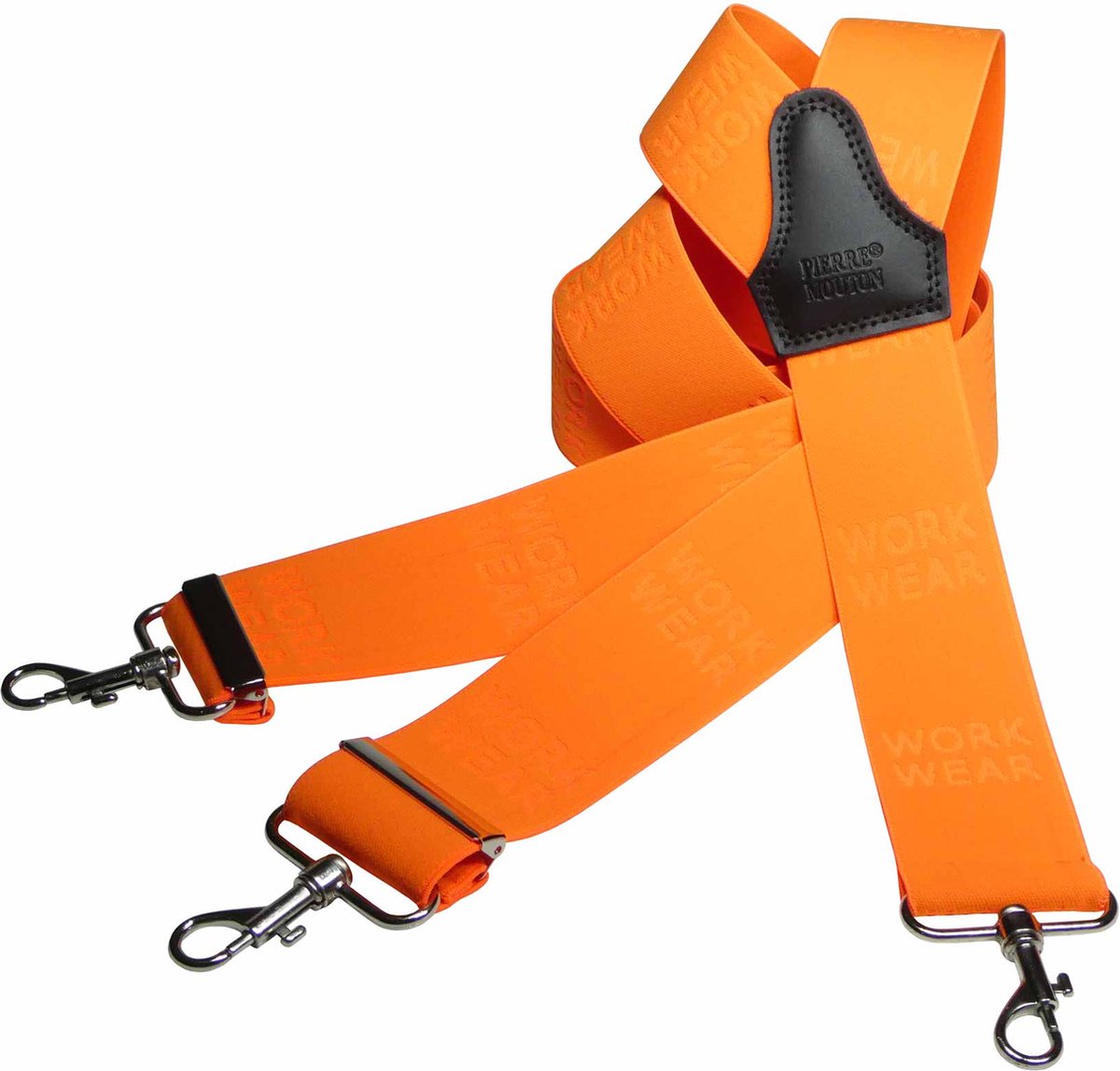 Pierre Mouton Work Wear Bretel - Bretels - Volwassenen - Heren - Oranje - 140cm - 3 haken - 50mm breed - XL - XXL