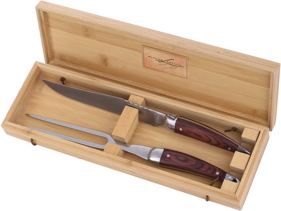 Service à Découper Laguiole : Fourchette Et Couteau, Véritable Laguiole Thiers (occasion)