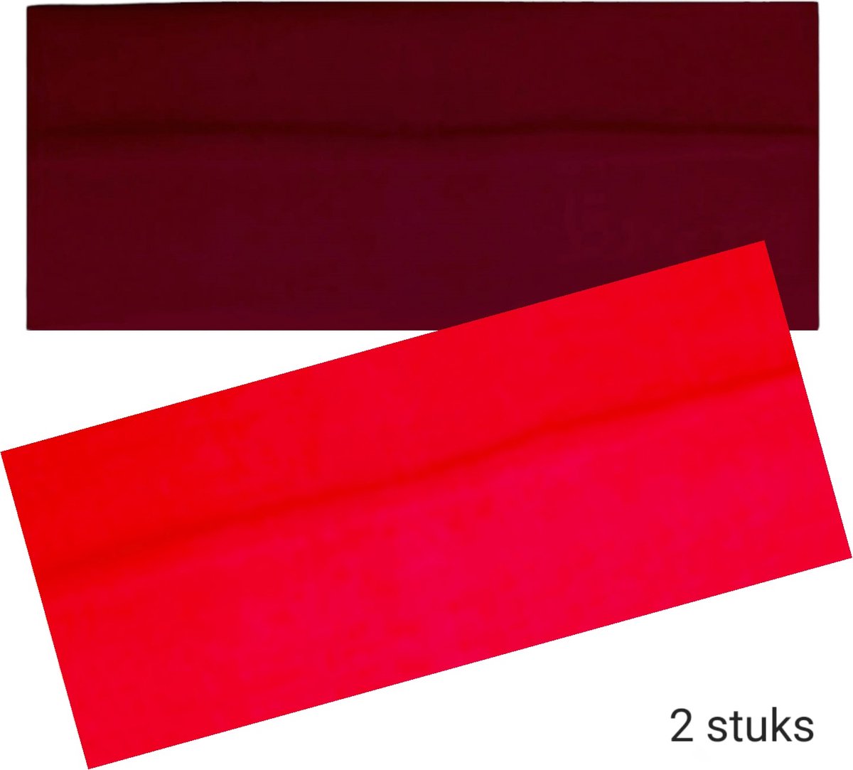 SPORT® - Haarband Hoofdband Basic - 8cm - 2 stuks - 1x Helder Rood / Donker Rood Maroon + 4x extra haarelastieken (2x wit / 2x zwart) - Casual Sport Yoga - Stof Elastisch