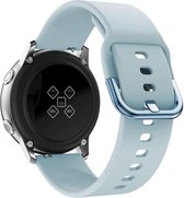 YONO Siliconen Classic Bandje 20mm - Horlogebandje geschikt voor Samsung Galaxy Watch 6 / 5 / Pro / 4 / 3 / Active 2 - Polar Ignite / Unite – Huawei - Lichtblauw