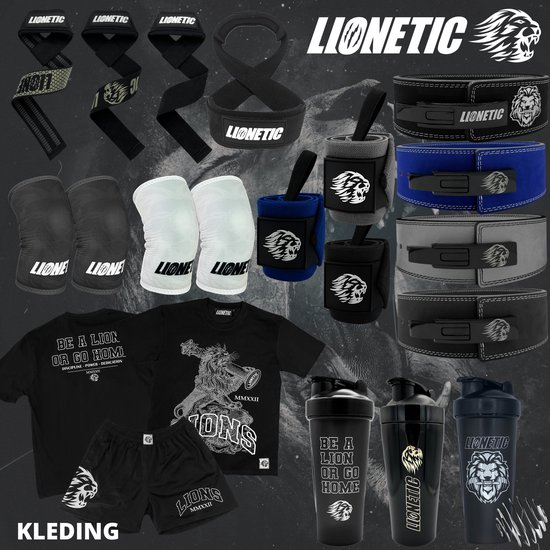 Lionetic Lifting Belt - Lever Belt - Powerliftig Riem - Clip Sluiting - Powerlifting/Bodybuilding - Krachttraining Accessoires – Azure Blue – S - Lionetic