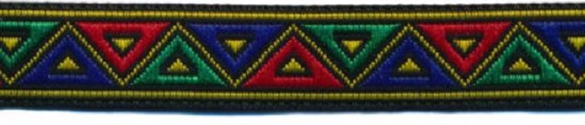 Hobbyband - Sierband - Lint - Blauw Groen Rood Geel - 12mm - 5 meter per rol