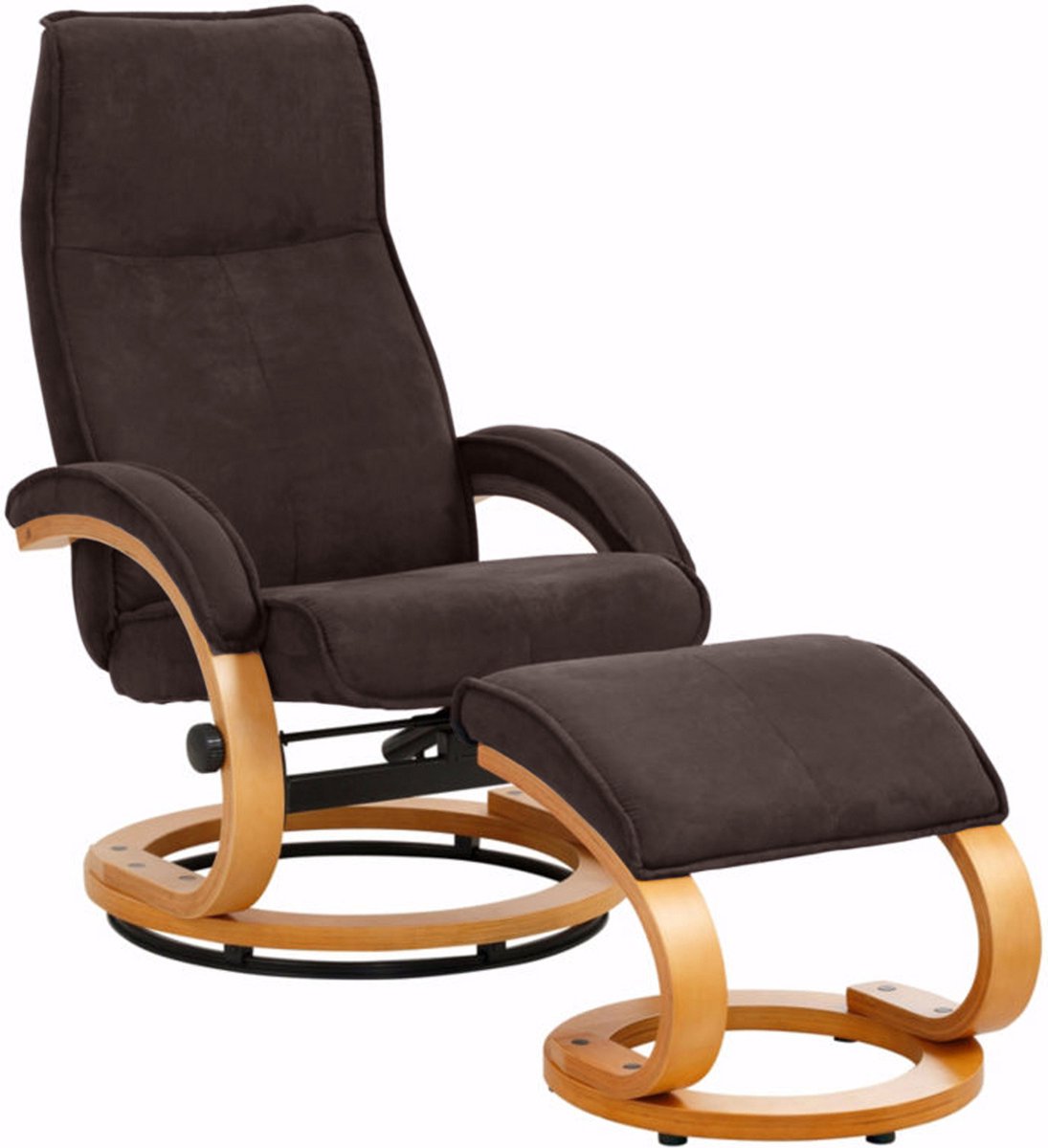 PARIS Recliner + Stool Brown