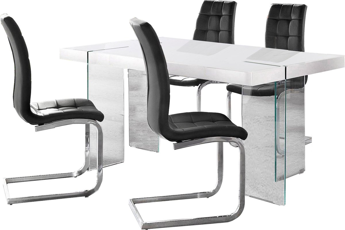 Travis&Lola-Eetset - 160 cm - Zwart