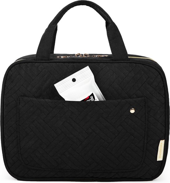 Casual luierrugzak, tas voor mama en baby, organizer, rugzak voor onderweg, luiertas, grote flessentas, ideaal voor kinderwagen, zwart, L