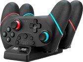 Octronic Pro Controller Set - 2 x bluetooth game controller met oplaadstation - geschikt voor Nintendo Switch -  zwart