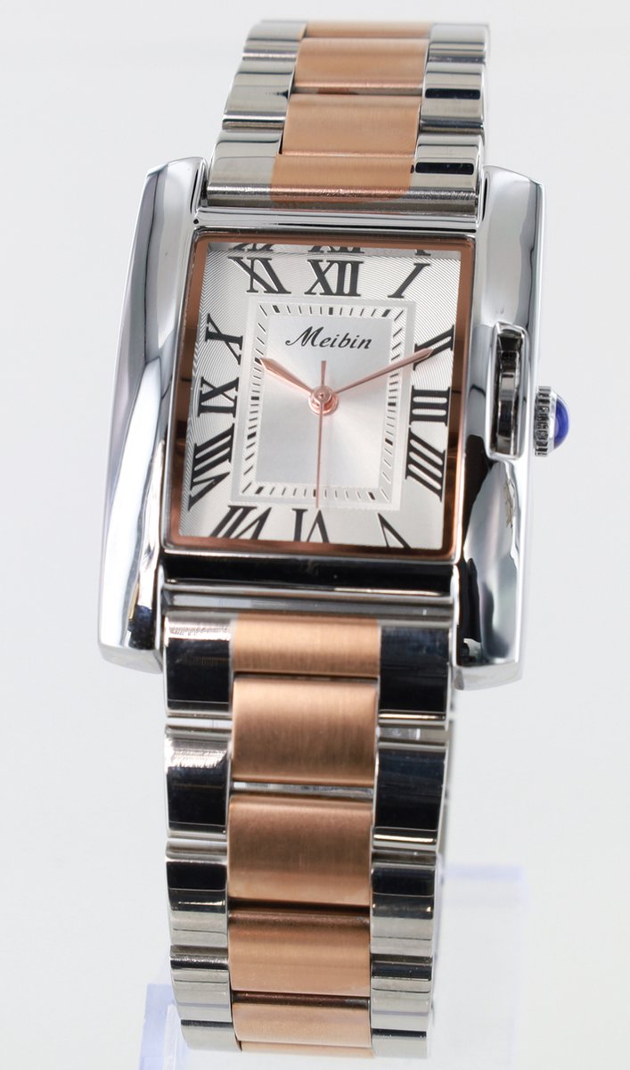 Longbo - Meibin - Dames Horloge - Zilver/Rosé/Zilver - Ø 30mm * 38mm (Productvideo)