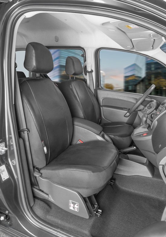 Autostoelhoes Transporter Fit Kunstleer Antraciet Geschikt Voor Fiat Ducato Einzel Dubbele Bank 6626