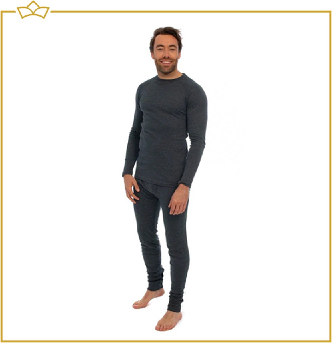 ATTREZZO® Thermokleding - Shirt en Broek - Heren - Maat XXL - Thermo Ondergoed