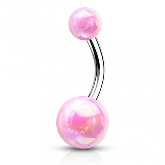 Perle piercing rose métallisé