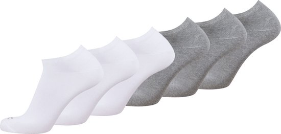 camel active Sneaker sokken in een pak van 6 - Maat menswear-35-38 - Wit-grijs