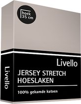 Livello (topper) Hoeslaken Jersey Stone 140x200