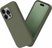 Geschikt voor RhinoShield Apple iPhone 15 Pro SolidSuit Back Cover Hoesje - Groen