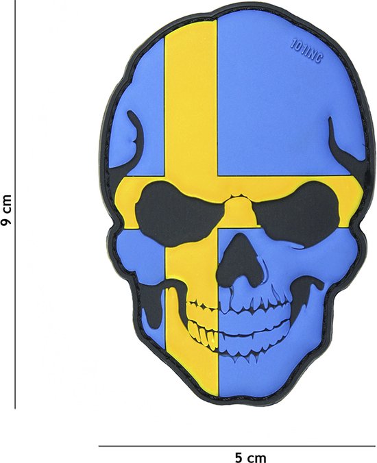 101 Inc Embleem 3D Pvc Skull Zweden 16027