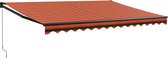 vidaXL Auvent extensible 4x3 m Tissu et aluminium Orange et marron - Auvent rétractable - Auvents rétractable - Auvent - Auvent de porte