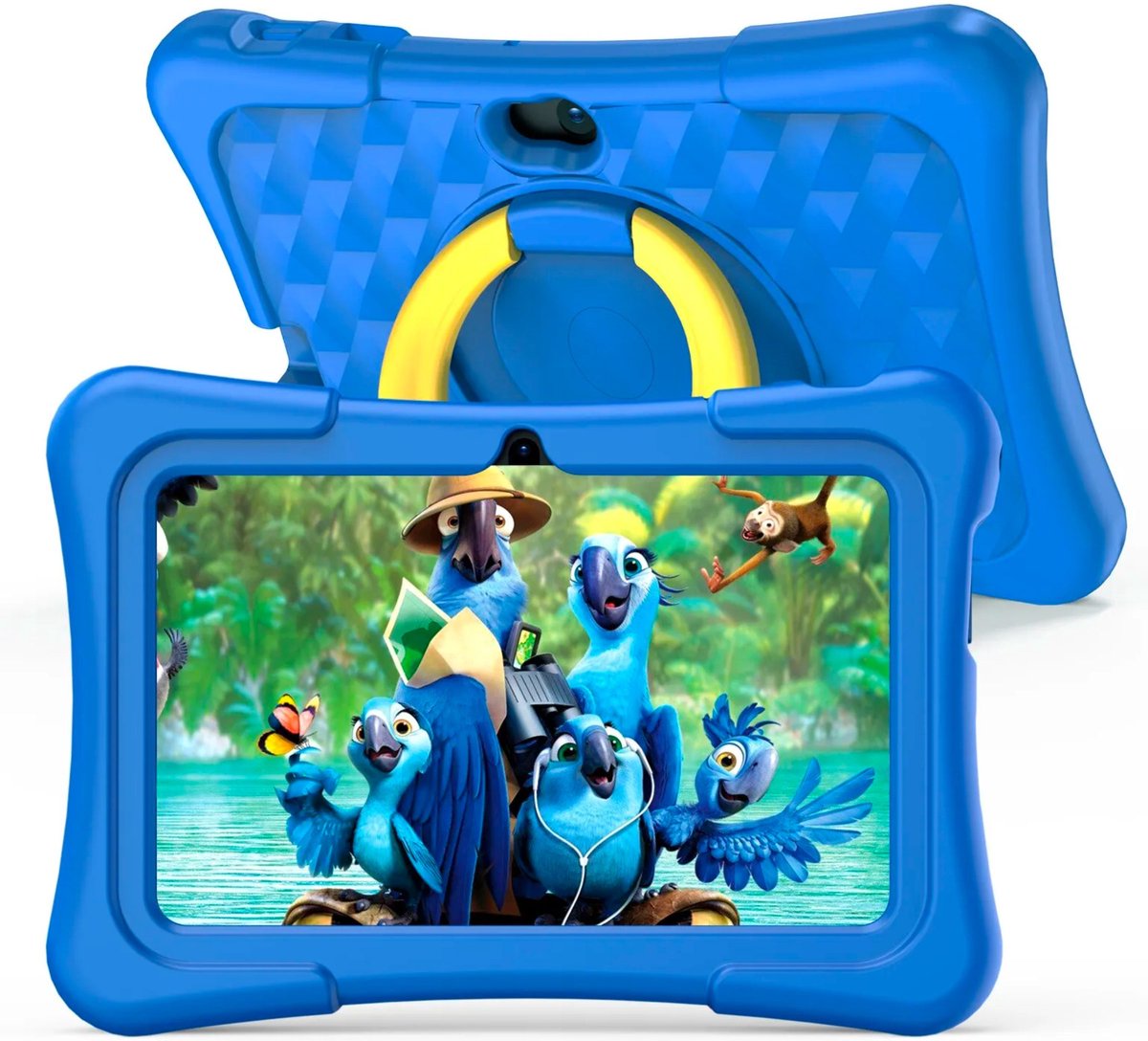 Kindertablet - Tablet Vanaf 3 Jaar - Tablet - 7 Inch - 2023 Model - Android 11 - Langdurig gebruik - Kids Proof - 32GB - Kinder Tablet - Gratis Beschermende Hoes - Blauw