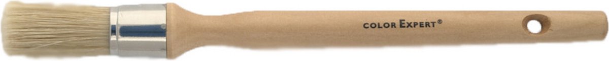 Patentpunt kwast nr.12 voor muurverf rond houten steel 34 mm