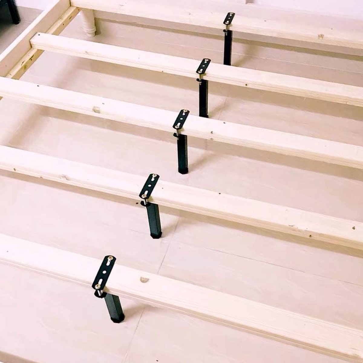 Dorbien Four-Edge Alu Bedpoten 4 stuks Zwart