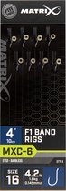 Matrix Onderlijnen MXC-6 F1 Band Rigs 10cm Eyed-Barbless (8 pcs) - Maat : Haak 14 - 0.145mm