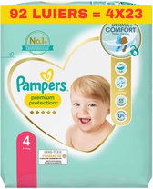 Couches Pampers Premium Protection - Taille 4 - 92 couches (4x 23 pièces)