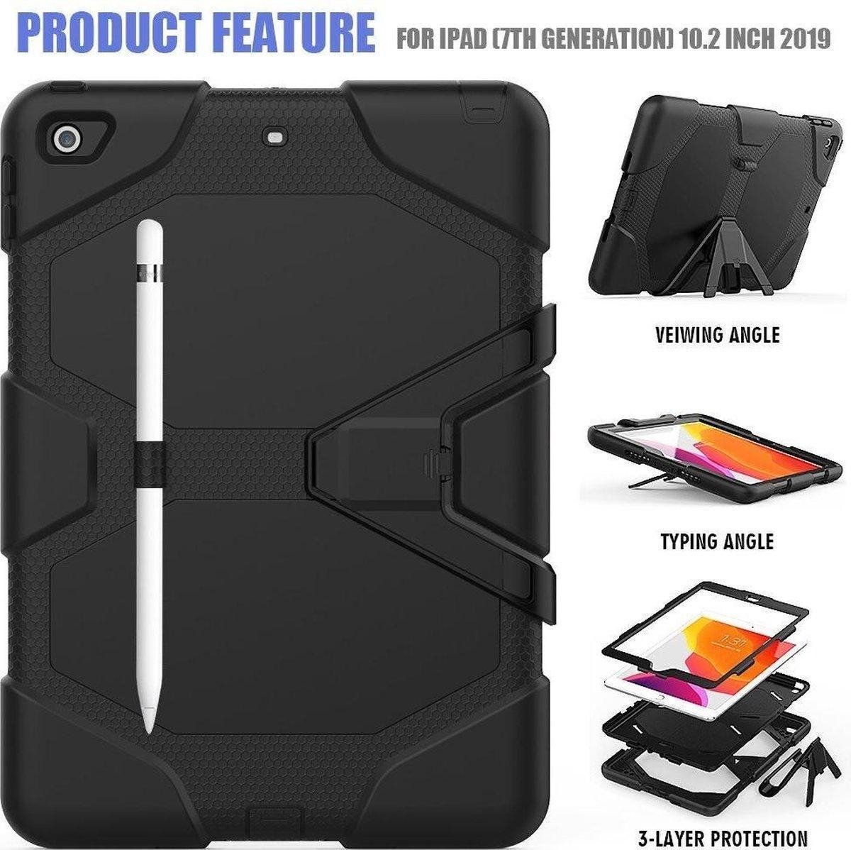 iPad 2021 - iPad 2019/20/21/22 Hoes 10.2 Inch Extreme Robuuste Armor Back Cover