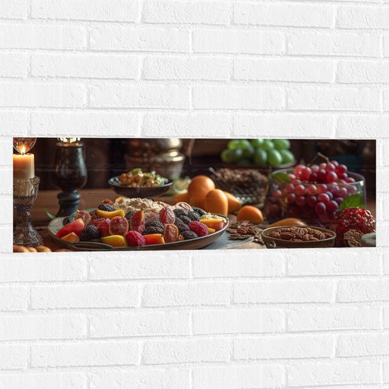 Muursticker - Eten - Fruit - Ramandan - 90x30 cm Foto op Muursticker