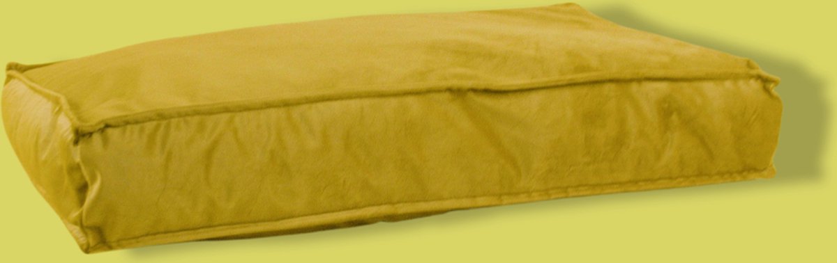 Madison Velours Lounge Cushion Geel L