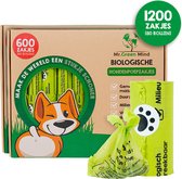 M. Sacs à déjections canines Green Mind 1200 pièces - Sacs à crottes pour chien - Biodégradables - 80 rouleaux - Chien