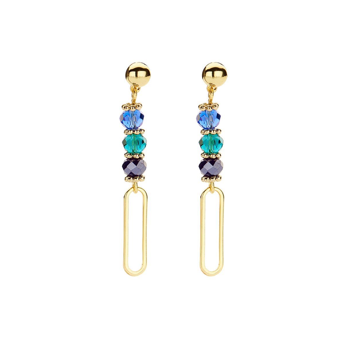Les Cordes - DASIO (OB) - Oorbellen - Meerkleurig - Blauw - Metaal - Juwelen - Sieraden - Dames